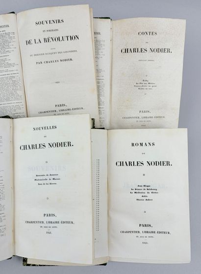 NODIER (Charles). Réunion de 4 volumes in-12...