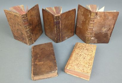 Réunion de 5 biographies reliées du XVIIIe...