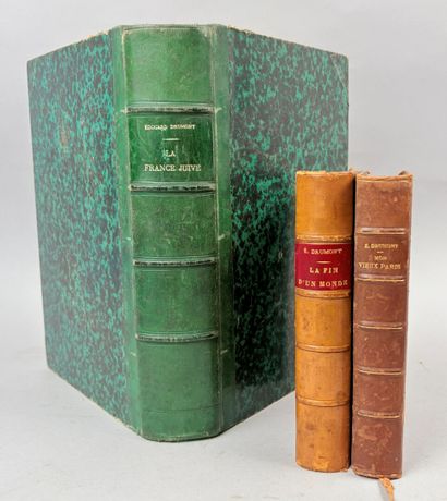 DRUMONT (Édouard). Réunion de 3 volumes reliés:

1/...