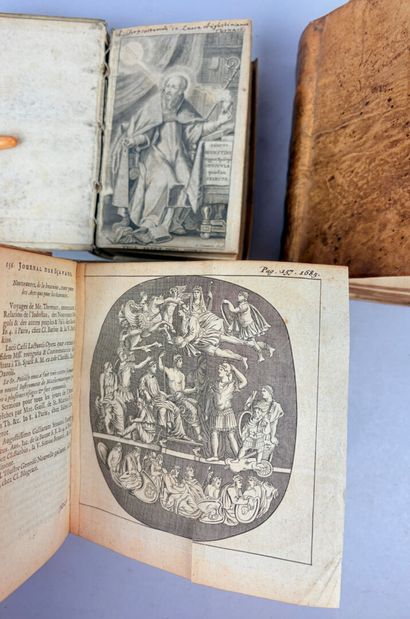 Réunion de 3 volumes in-12 du XVIIe siècle...