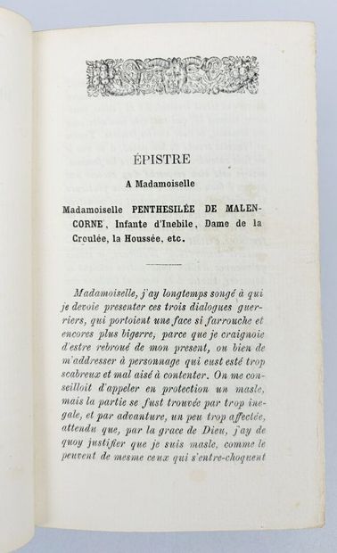 CHOLIÈRES (Nicolas de). La Guerre des masles...