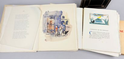 Réunion de 4 illustrés modernes:

1/ LA FONTAINE...