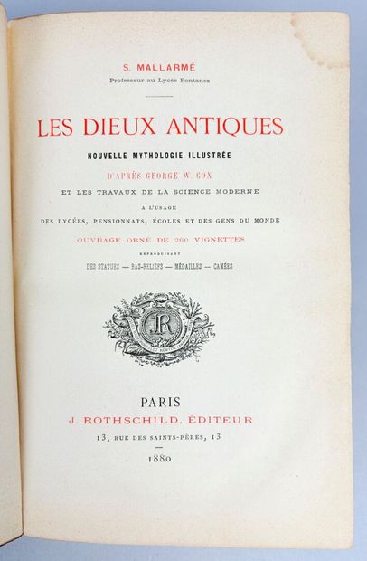 MALLARMÉ (Stéphane). Les Dieux antiques....