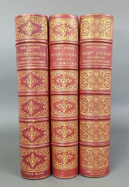 LACROIX (Paul). Réunion de 3 volumes in-4,...