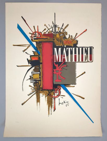 Georges MATHIEU (1921-2012). Lithographie...
