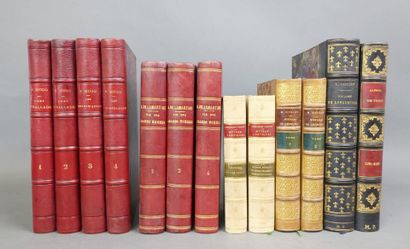 Réunion de 13 volumes in-12 ou in-8 reliés...