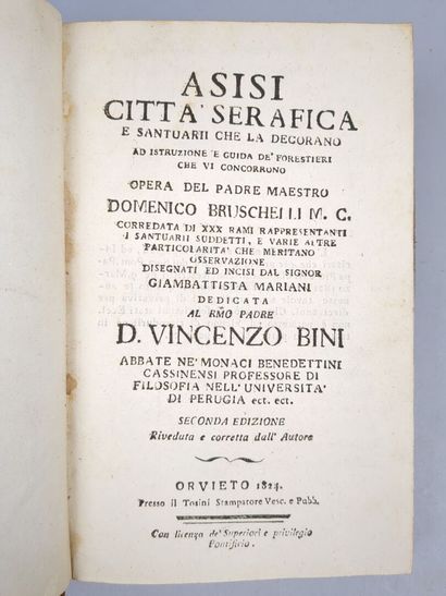 [Italie] [Assise]. BRUSCHELLI (Domenico)....