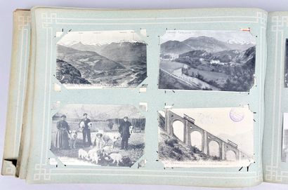Album d'environ 390 cartes postales anciennes:...