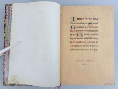 ALLUT (P). Inventaire des Titres recueillis...