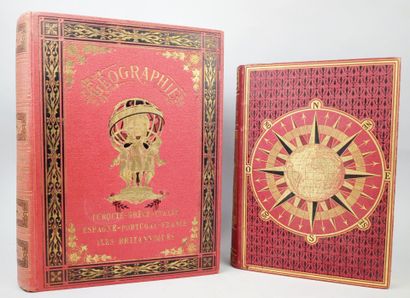 [Géographie] Réunion de 2 volumes in-4 bien...