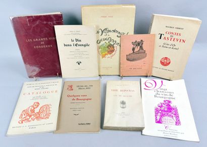 [Vin] 9 volumes ou plaquettes in-12 ou in-8:

1/...