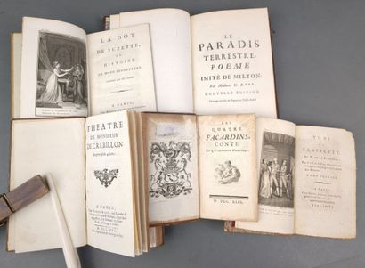 5 volumes in-12 ou in-8 du XVIIIe siècle...