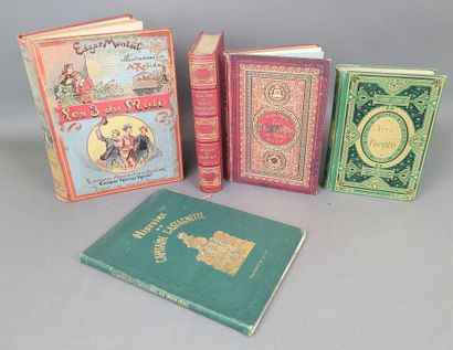Réunion de 5 volumes in-8 ou in-4 dont 4...