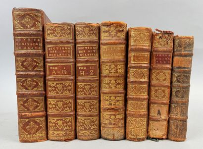 6 textes en 7 volumes in-12 ou in-8 reliés...