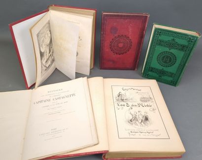 Réunion de 5 volumes in-8 ou in-4 dont 4...