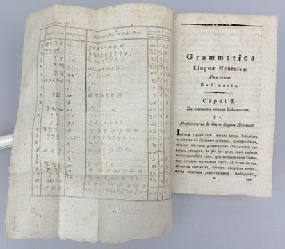[Judaïca] JAHN (Johanne). Grammatica linguae...