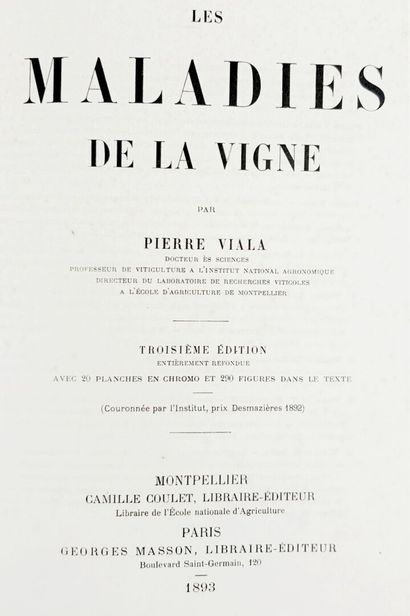 [Vigne] [Vin] VIALA (Pierre). Les Maladies...