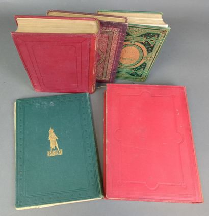 Réunion de 5 volumes in-8 ou in-4 dont 4...