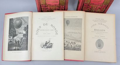 VERNE (Jules). Réunion de 4 volumes in-8...