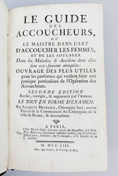 [Médecine] [Obstétrique] MESNARD (Jacques)....