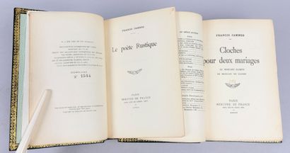 JAMMES (Francis). Réunion de 2 volumes in-8...