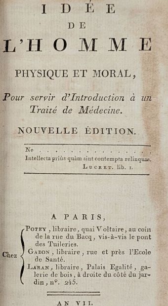 [LA CAZE (L. de)]. Idée de l'homme physique...