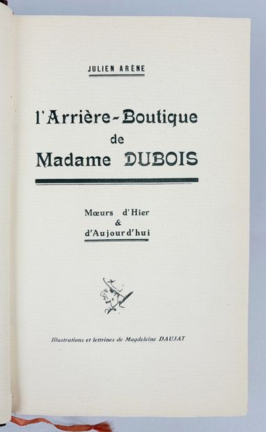 [Ain] [Bresse] ARENE (Julien). L'Arrière-Boutique...
