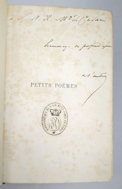 GRENIER (Édouard). Petits poèmes. Paris,...