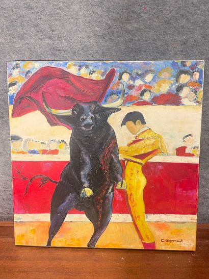C.GERMONT
Huile sur toile illustrant une...