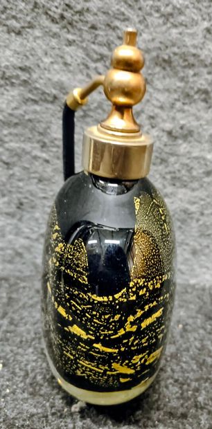 Vaporisateur en verre de Venise et paillon...