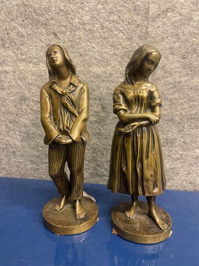 Deux bronzes les amoureux
H : 28 cm