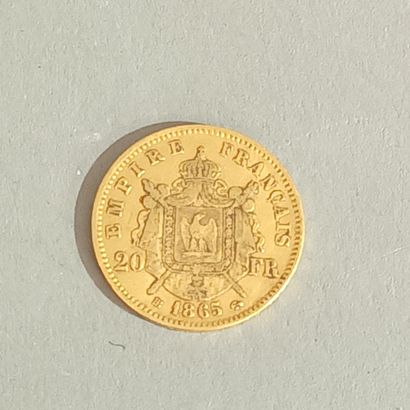 Pièce de 20 francs or, Napoléon III tête...