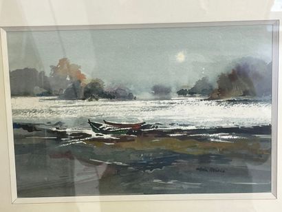 Allain RENOUX
Vue de bord de Saone en hiver
Aquarelle...