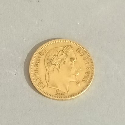Pièce de 20 francs or, Napoléon III tête...