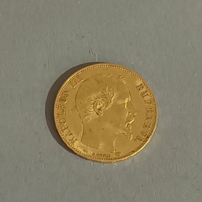 Pièce de 20 francs or, Napoléon III tête...