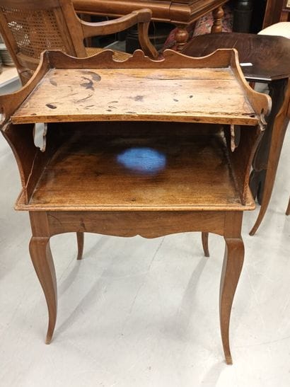 Chevet à niche en bois naturel 
72 x 47 x...