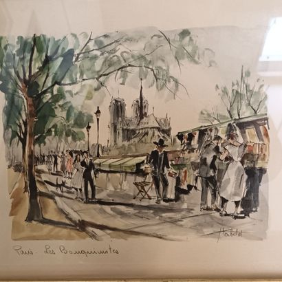 Franz HERBELOT (XXe),
Vue des quais de Paris,...