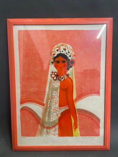 MENGUY
La mariée 
Lithographie sur papier...