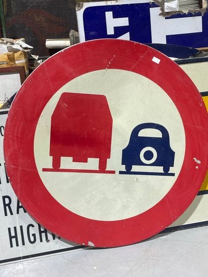 Panneau de siognalisation en tole lithographiée...