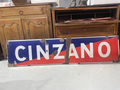 Cinzano
grande plaque émaillée
47 x 197 ...