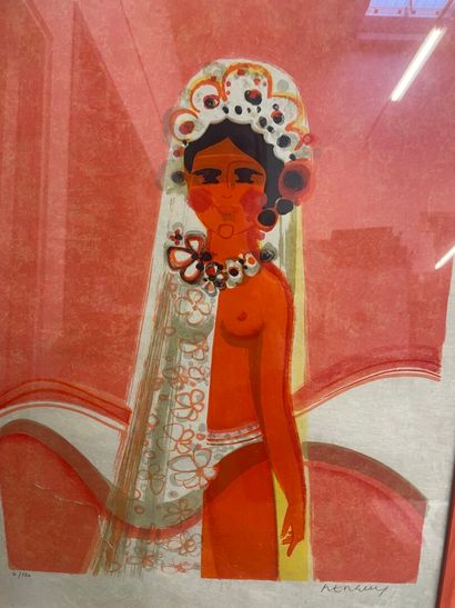 MENGUY
La mariée 
Lithographie sur papier...