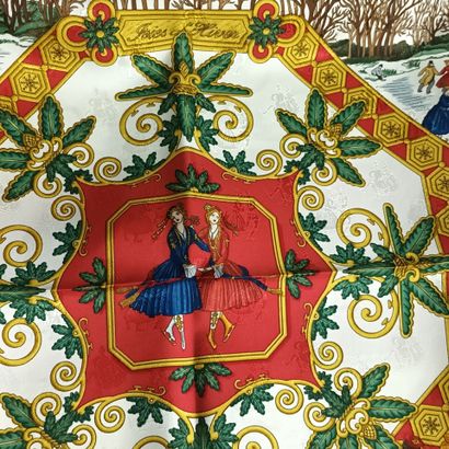 HERMES,
Les Joies de l'Hiver,
Carré de soie,
Avec...