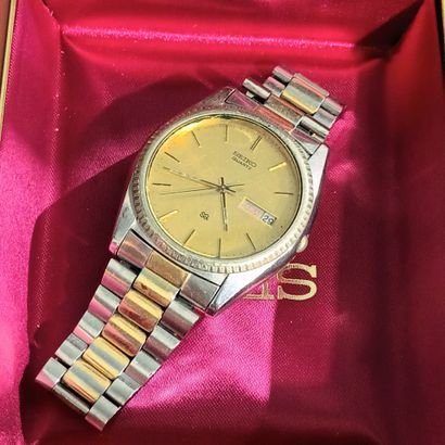 SEIKO, deux montres bracelets,
boitiers en...