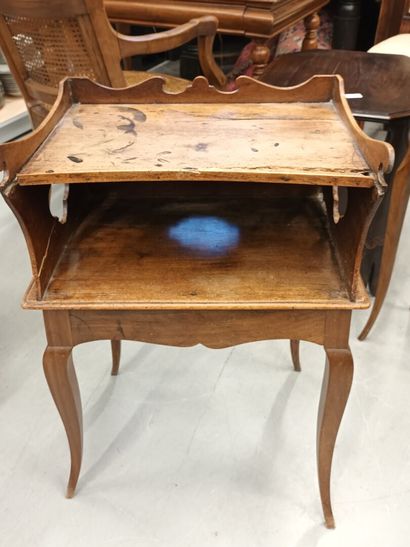Chevet à niche en bois naturel 
72 x 47 x...