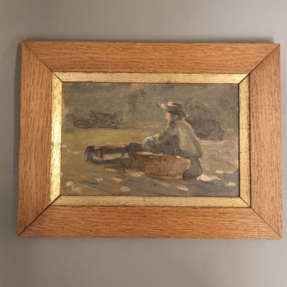 Ecole française Fin 19ème 
Femme assise au...