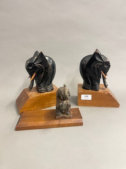 Paire de serre livres éléphant en bois
Bois...