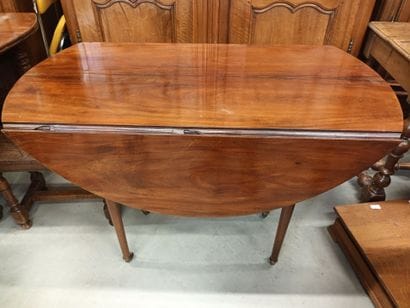 Table à volets Louis Philippe en bois naturel...
