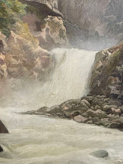H DISTRIBUE
La cascade en montagne
huile...