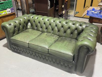 Canapé Chesterfield en moleskine de couleur...