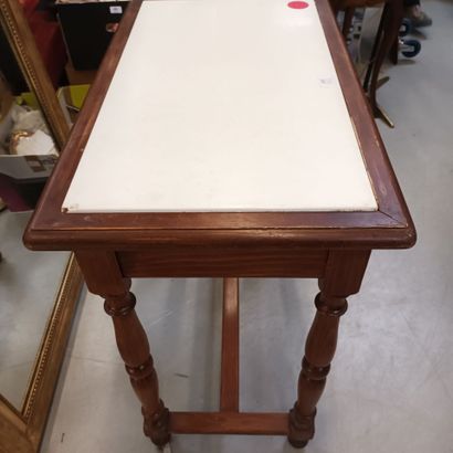 Table desserte rectangulaire en bois reliée...